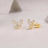 Butterfly Design  Moissanite Stud Earrings