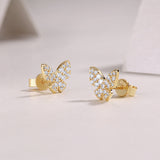 Butterfly Design  Moissanite Stud Earrings