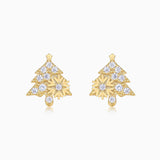 Christmas Tree Moissanite Stud Earrings