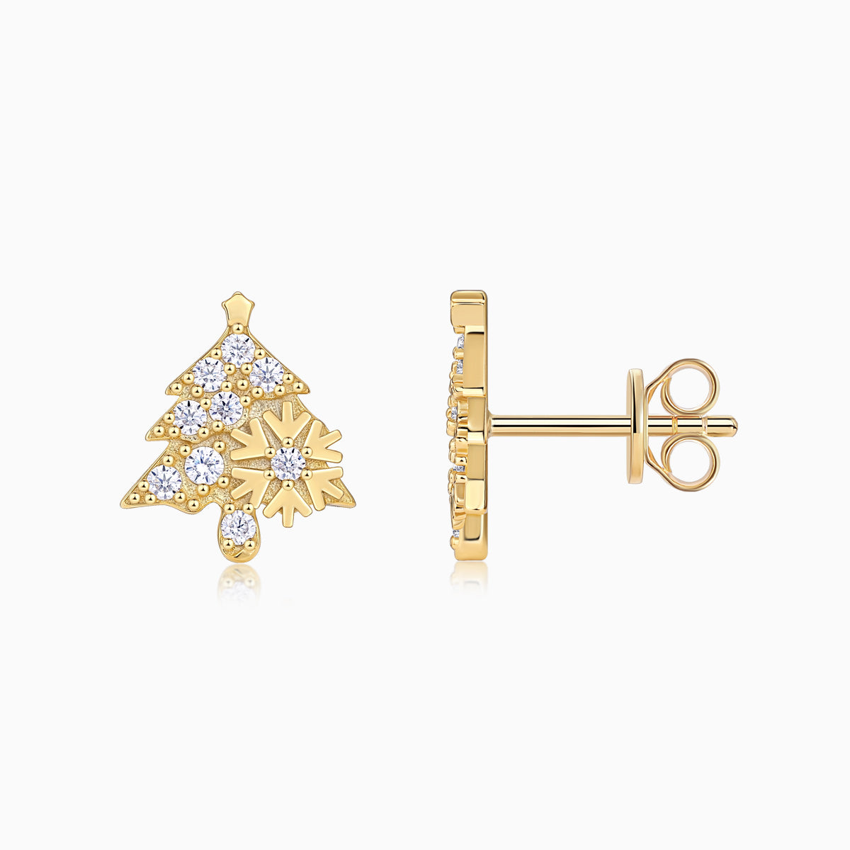 Christmas Tree Moissanite Stud Earrings - Ceerom