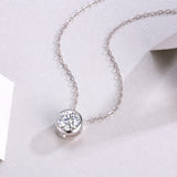 Round Solitaire Pendant Necklace - Ceerom