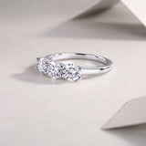 Three Round Moissanite Weeding Band Ring - Ceerom