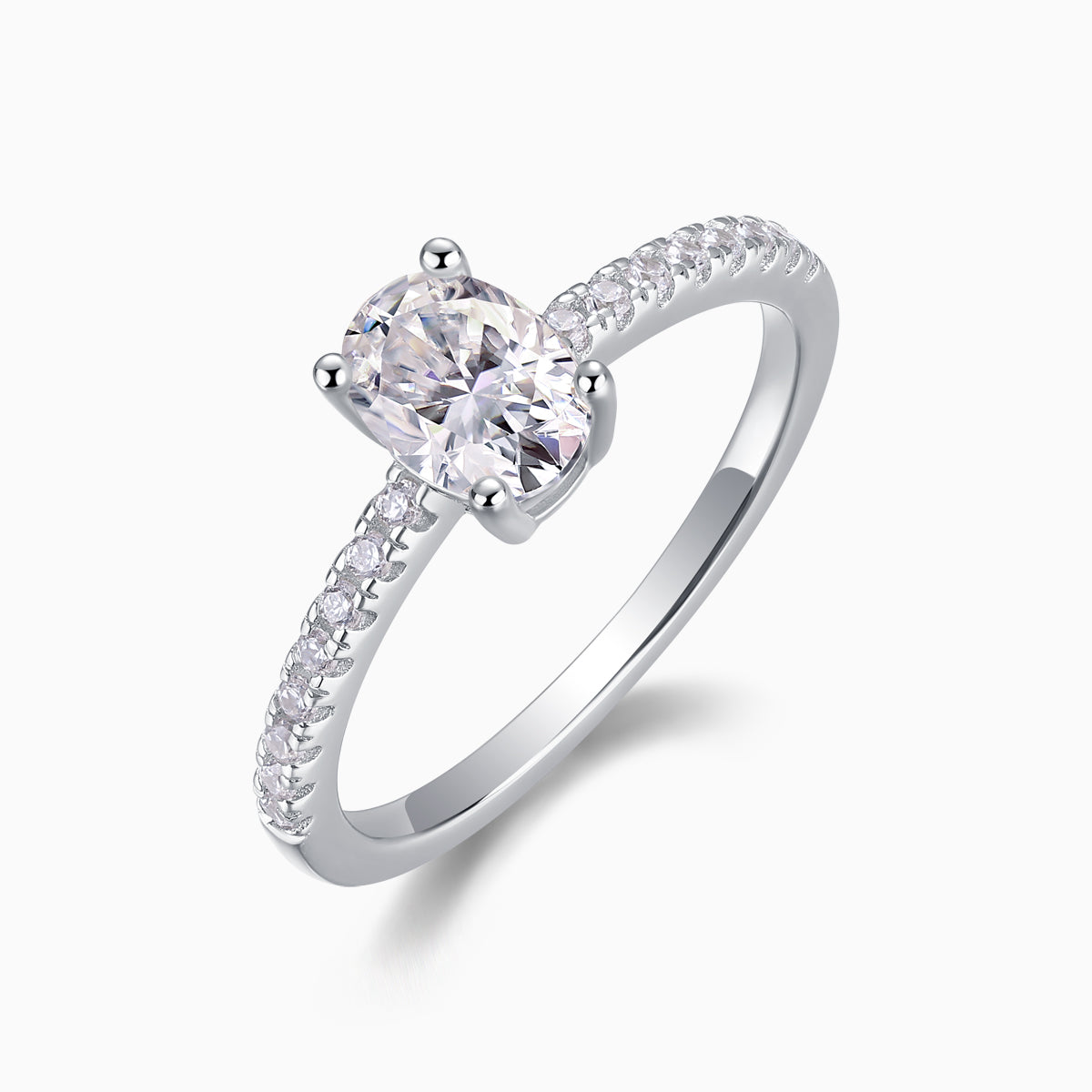 The Pave Oval Cut Engagement Ring - Ceerom