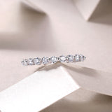 Round Cut Moissanite Band Ring