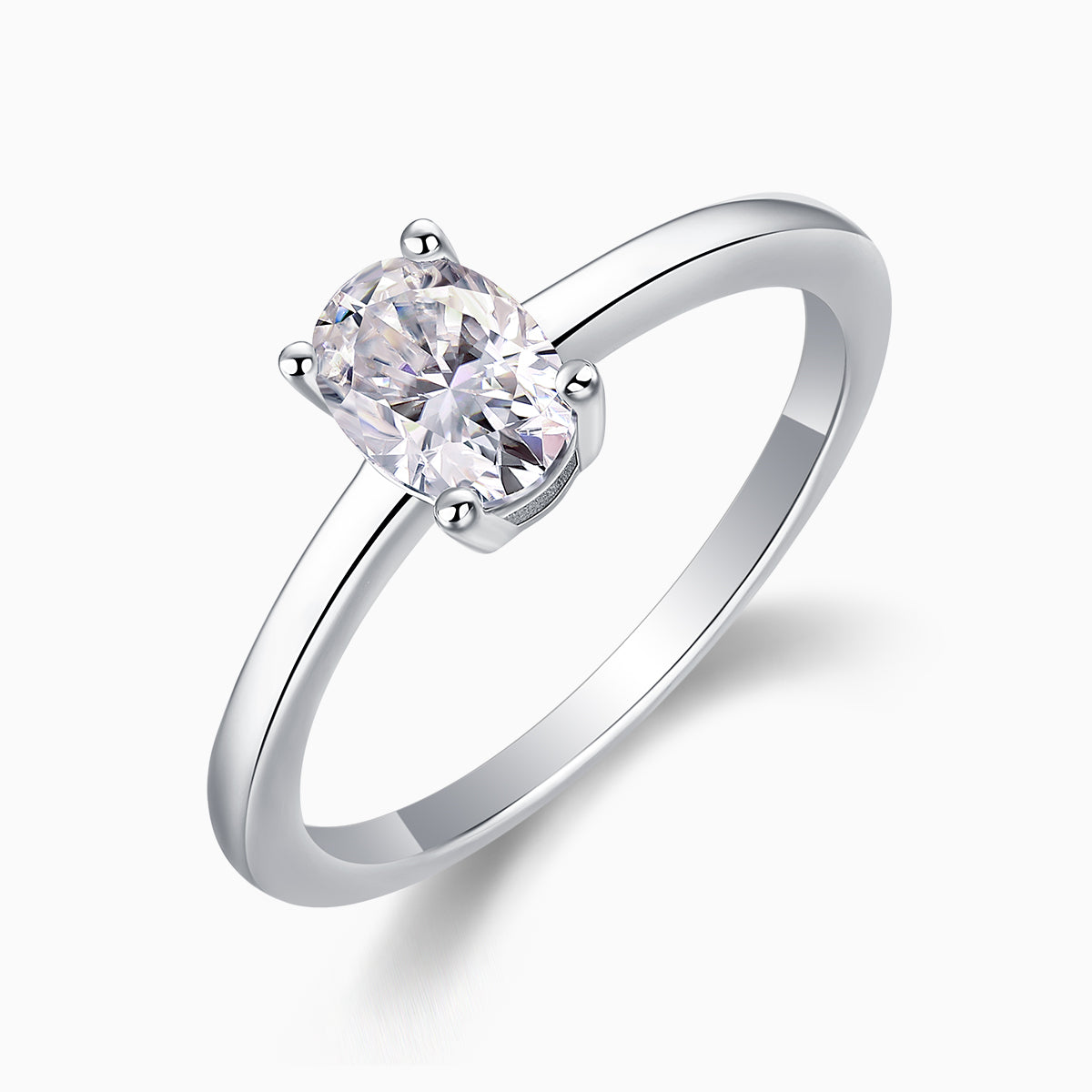Solitaire Oval Cut Engagement Ring - Ceerom
