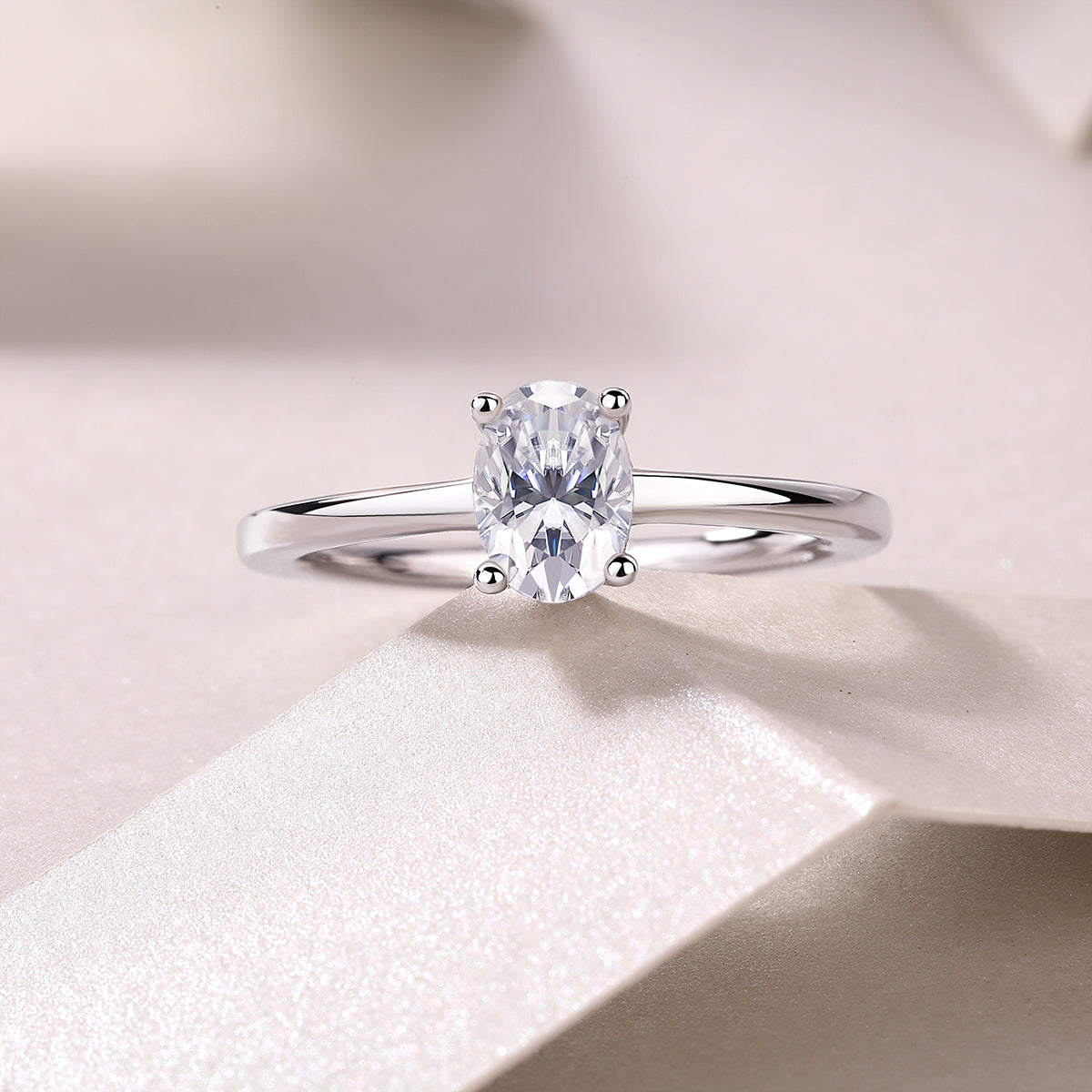 Solitaire Oval Cut Engagement Ring - Ceerom