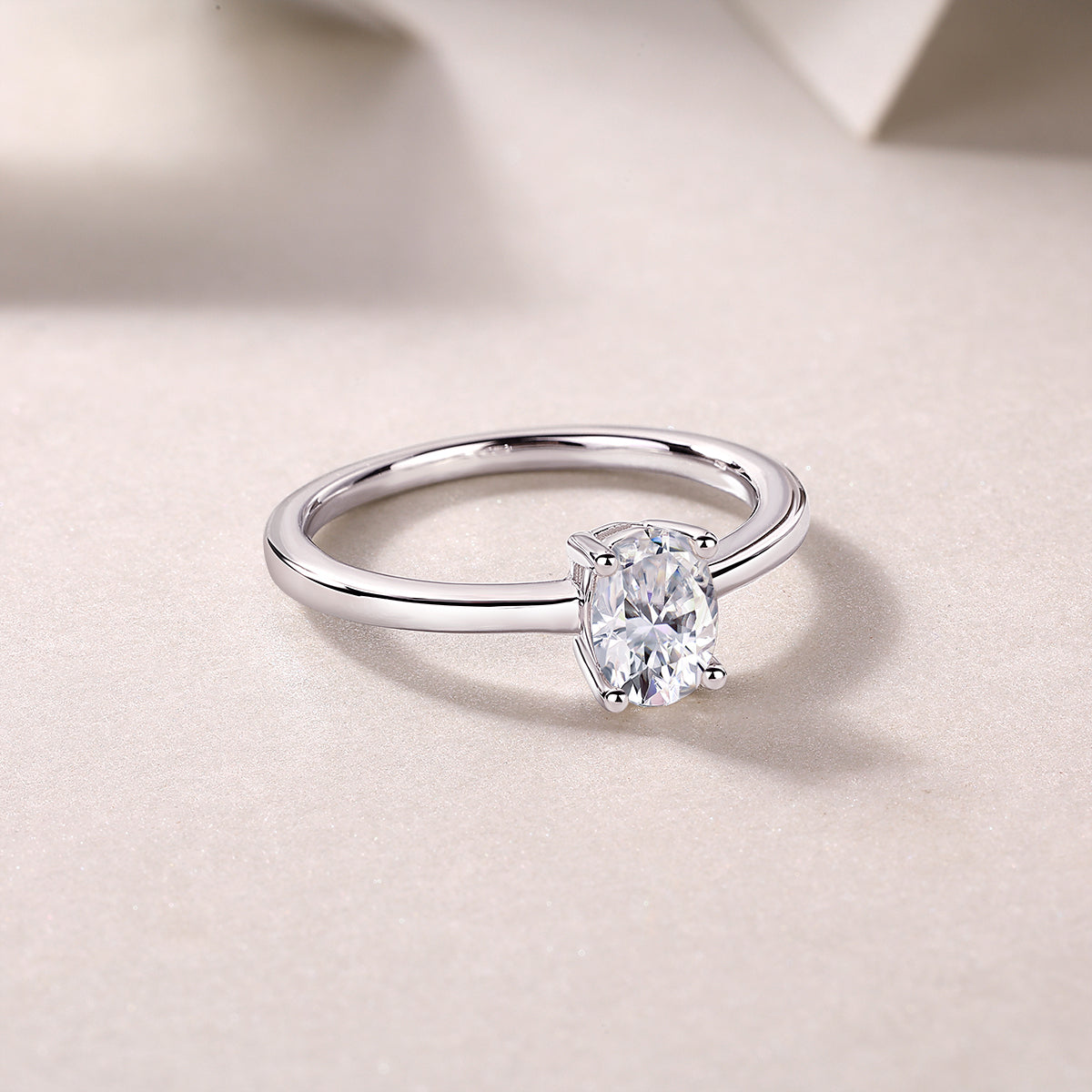 Solitaire Oval Cut Engagement Ring - Ceerom