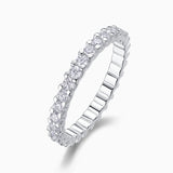 Minimalist Moissanite Pave Band Ring