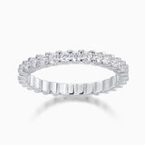 Minimalist Moissanite Pave Band Ring