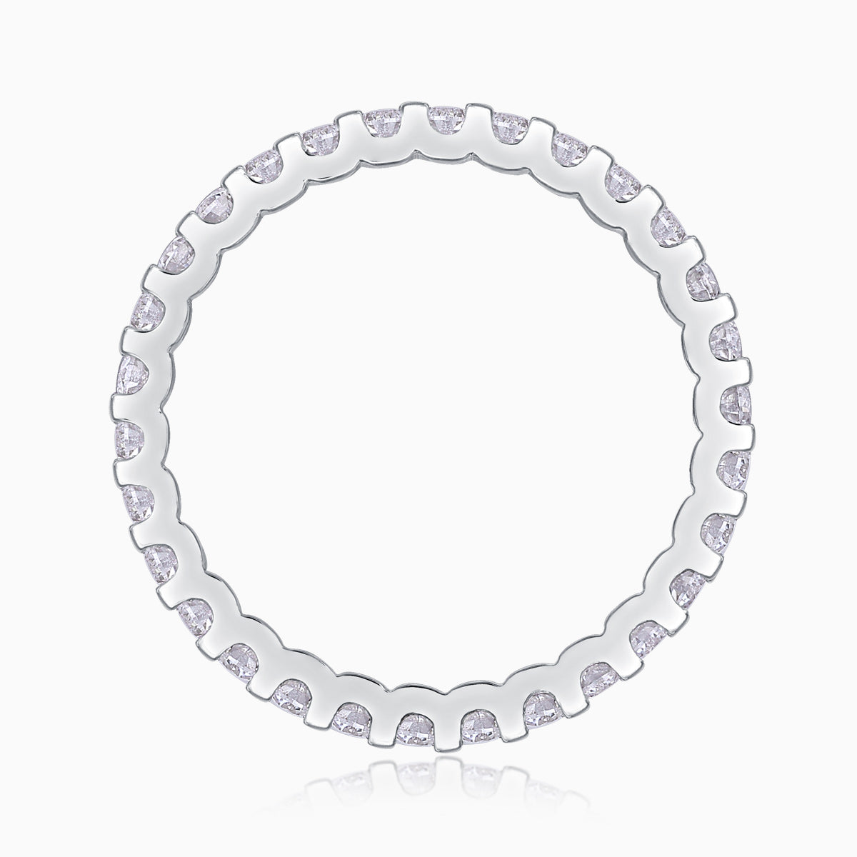 Minimalist Moissanite Pave Band Ring - Ceerom