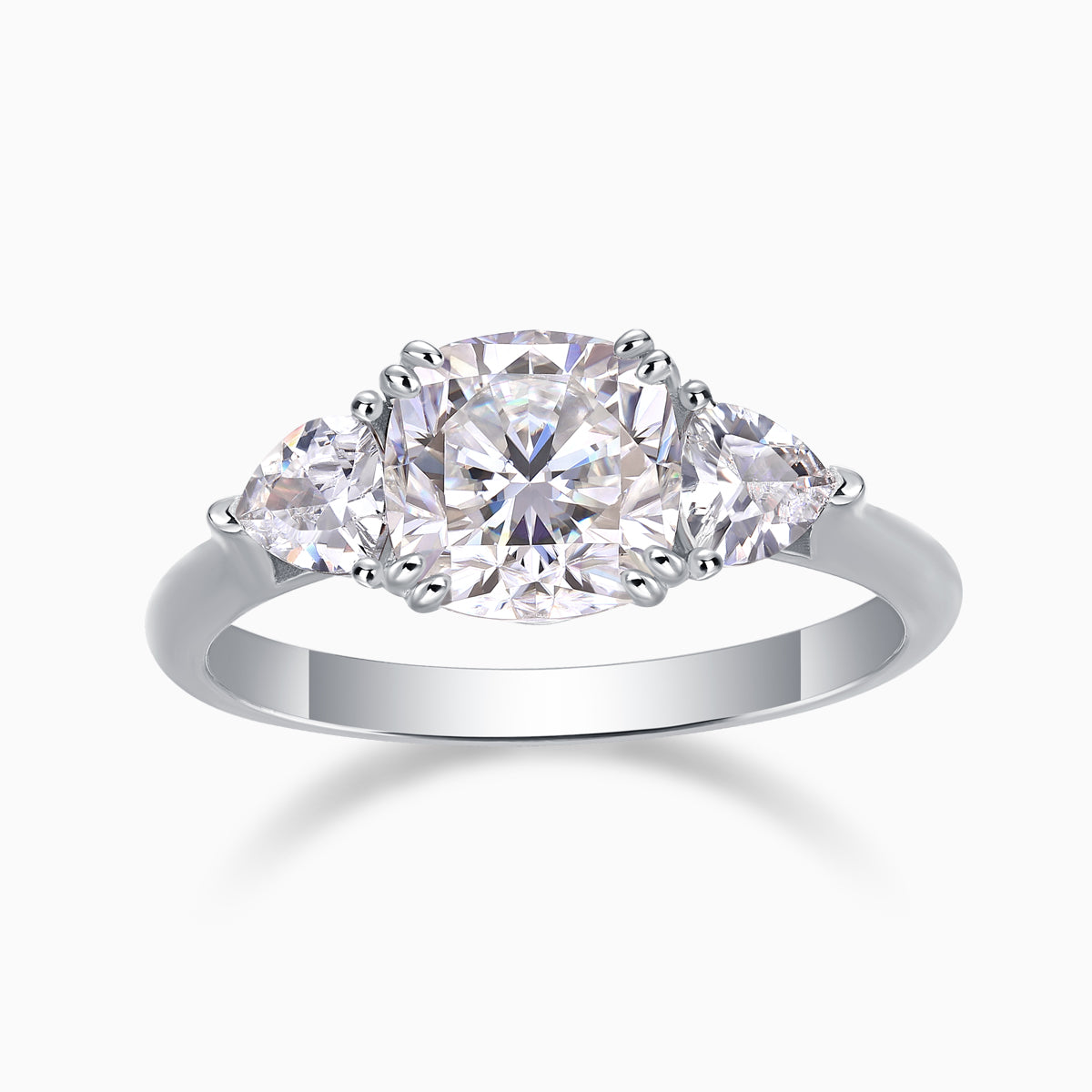 The Three Stone Cushion Cut Ring - Ceerom