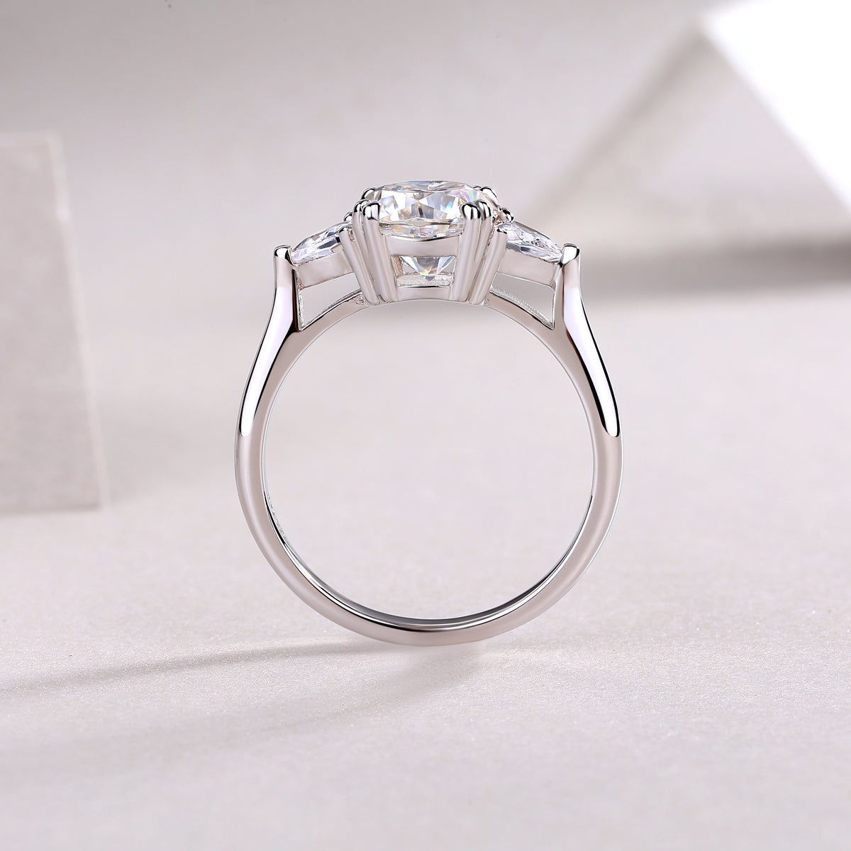 The Three Stone Cushion Cut Ring - Ceerom