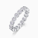 3.0 MM Round Colorless Moissanite Band Ring - Ceerom