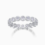 3.0 MM Round Colorless Moissanite Band Ring - Ceerom