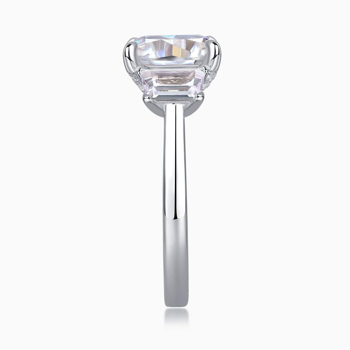 The Three Stone Cushion Cut Engagement Ring - Ceerom