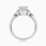 Halo Round Cut Moissanite Engagement Ring - Ceerom