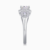 Halo Round Cut Moissanite Engagement Ring - Ceerom