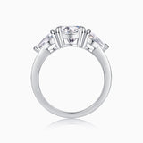Three Stone Classic Moissanite Engagement Ring