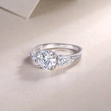 Three Stone Classic Moissanite Engagement Ring