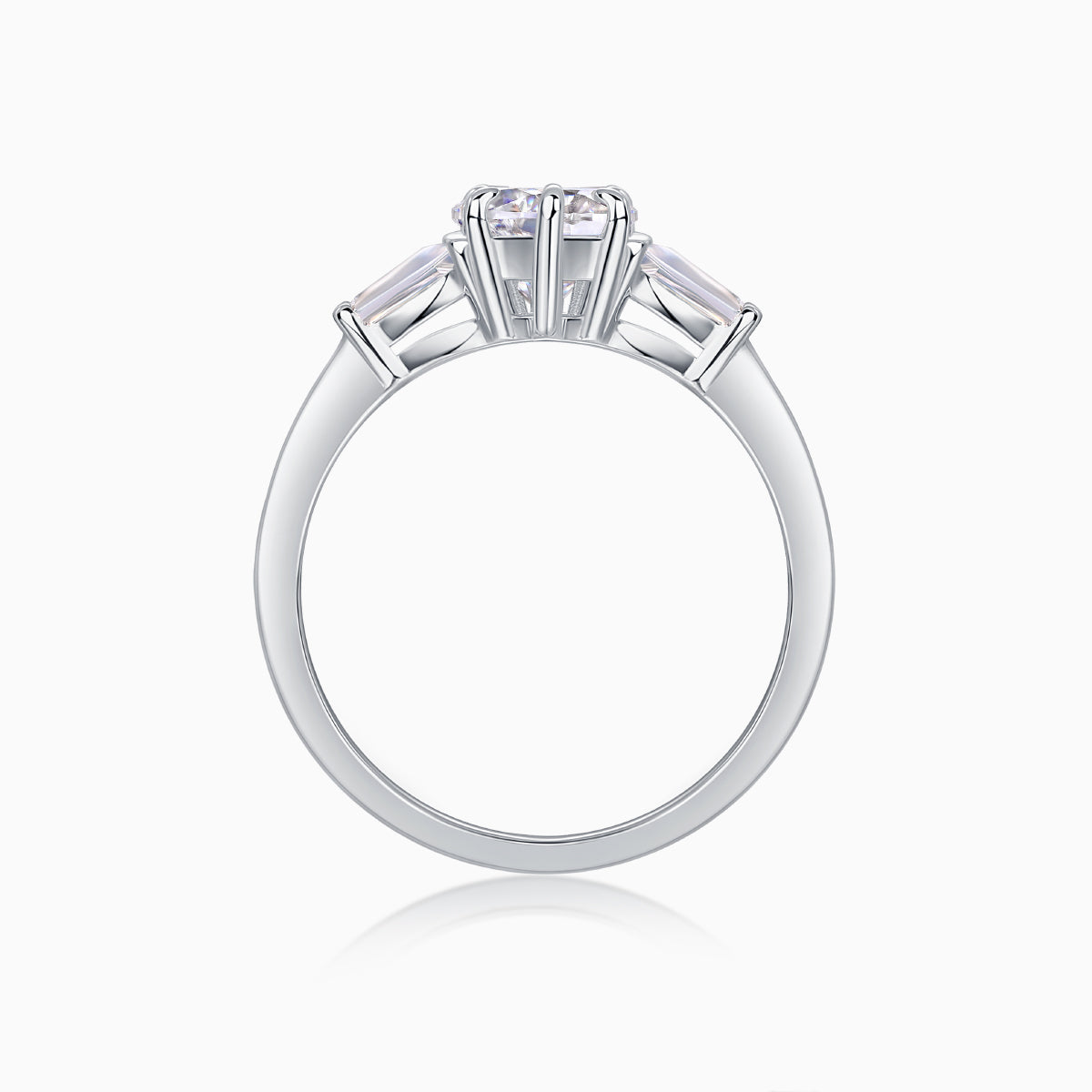 Three Stone Heart Cut Engagement Ring - Ceerom