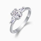 Three Stone Oval Cut Engagement Ring - Ceerom