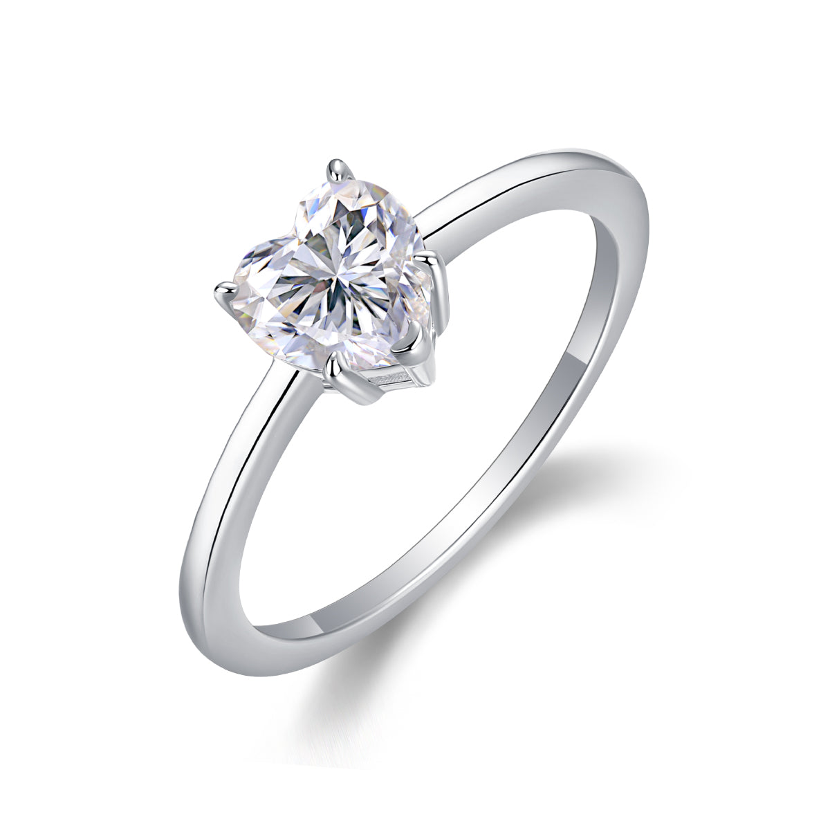 Heart Cut Moissanite Love Ring - Ceerom