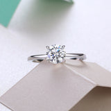 Moissanite Solitaire Brilliant Engagement Ring