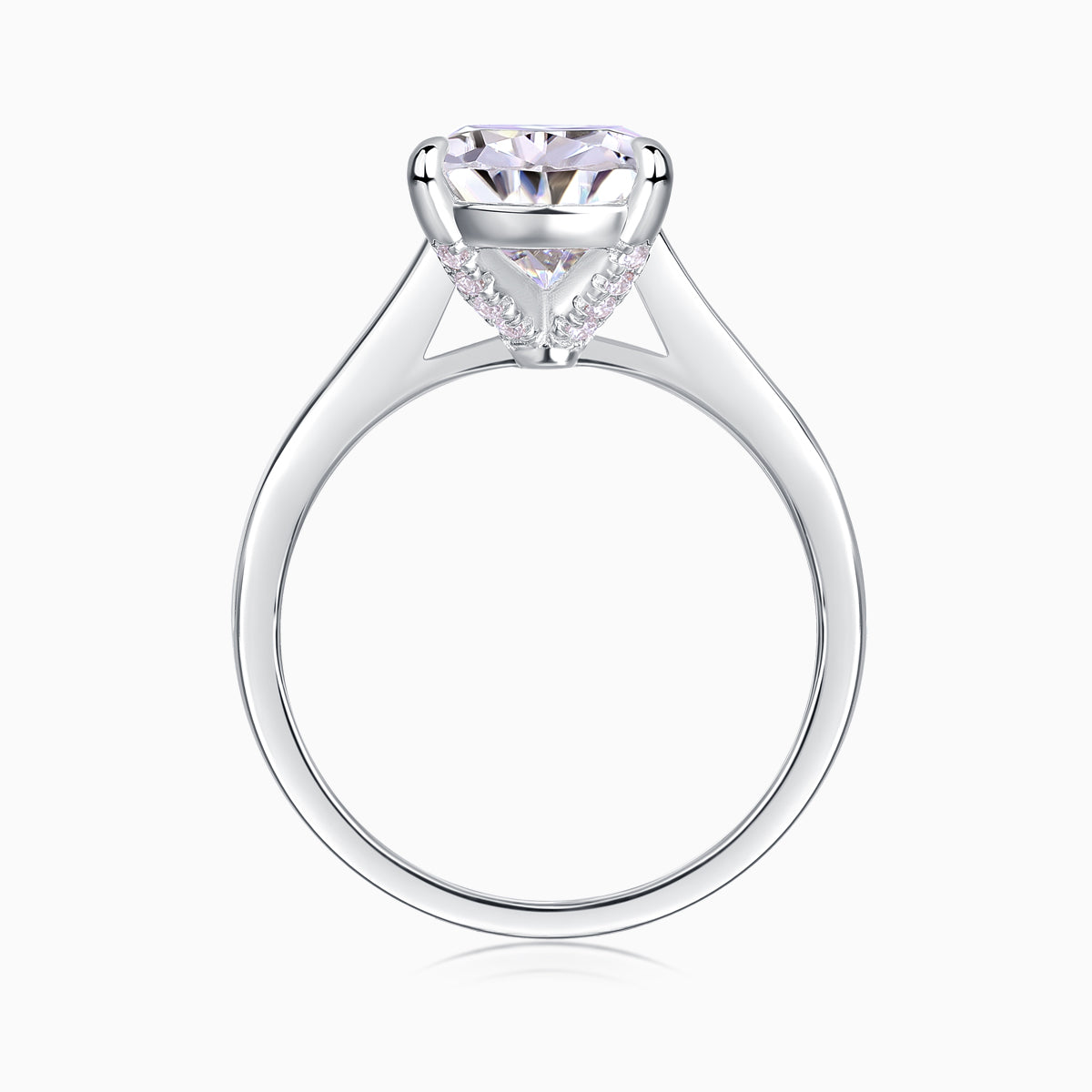 Solitaire Pear Shaped Moissanite Ring - Ceerom