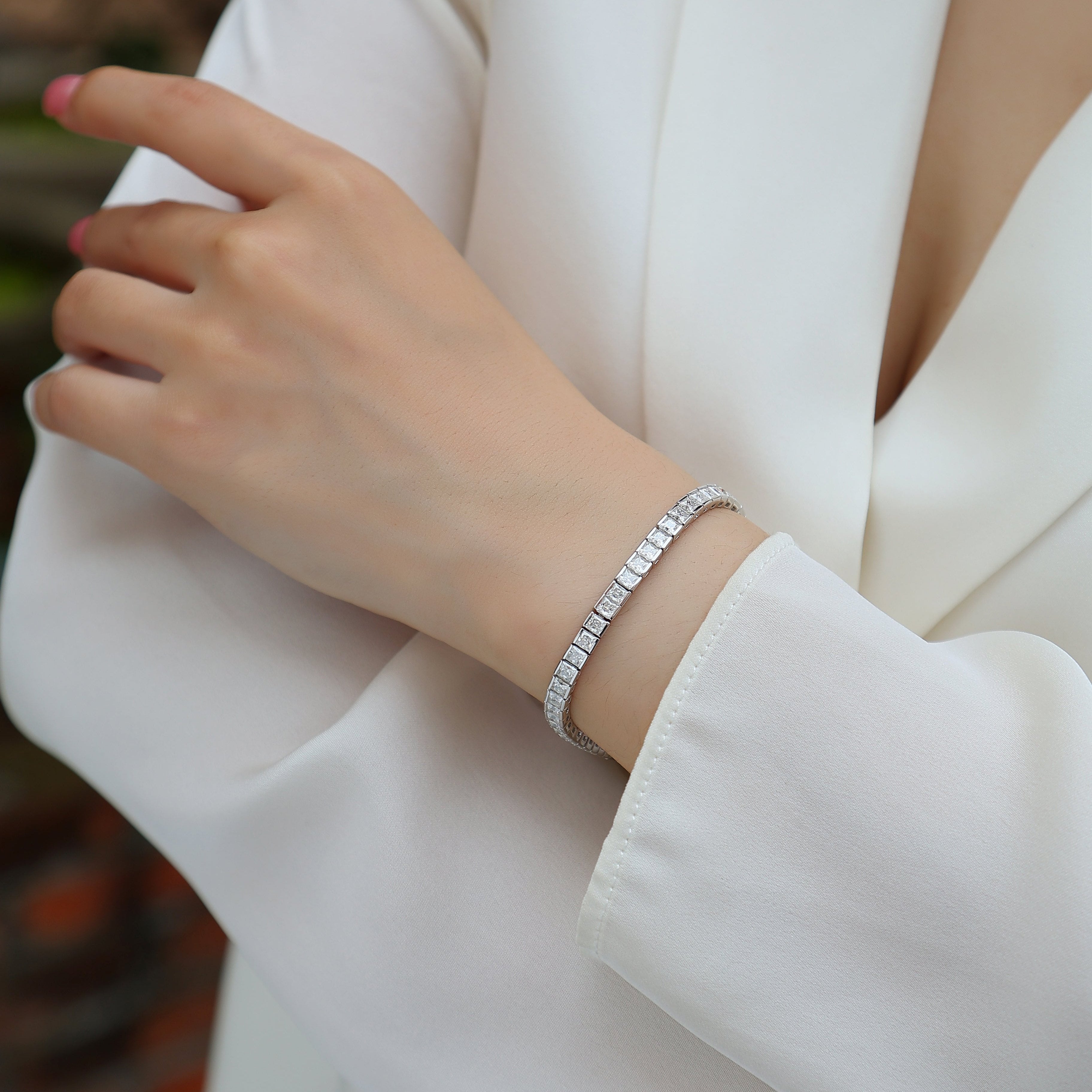Princess Cut Moissanite Tennis Bracelets - Ceerom