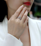 Princess Crown Moissanite Band Ring