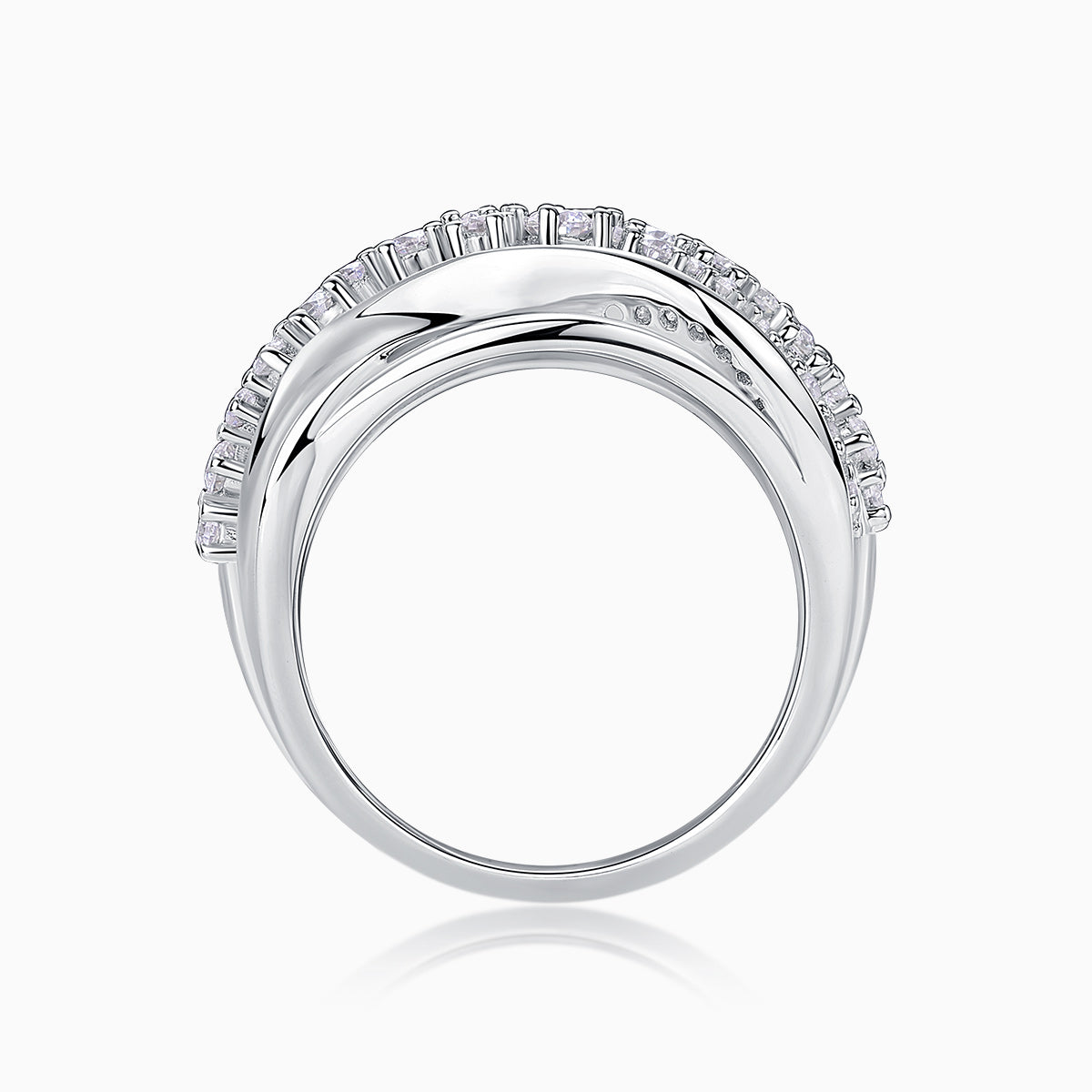 Moissanite Multi-Layer Wedding Ring - Ceerom