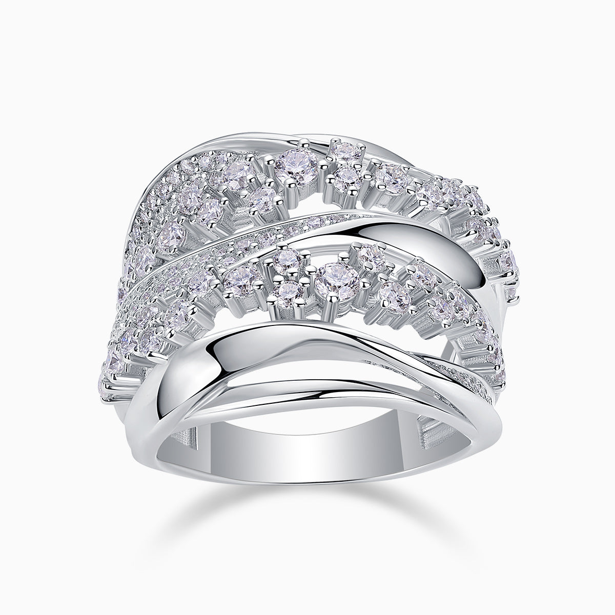 Moissanite Multi-Layer Wedding Ring - Ceerom
