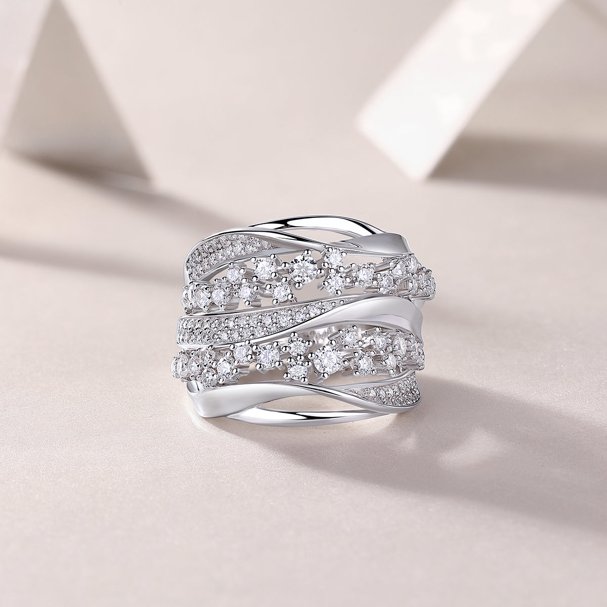 Moissanite Multi-Layer Wedding Ring - Ceerom