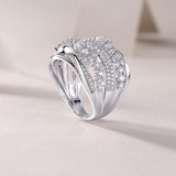 Moissanite Multi-Layer Wedding Ring