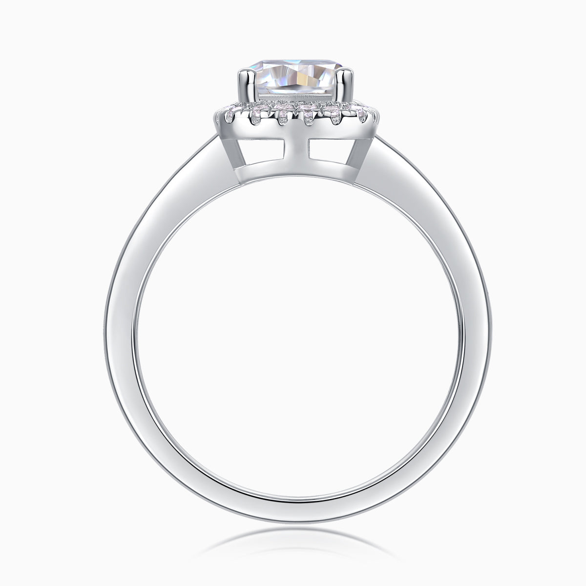 Asscher Cut Moissanite Ring - Ceerom