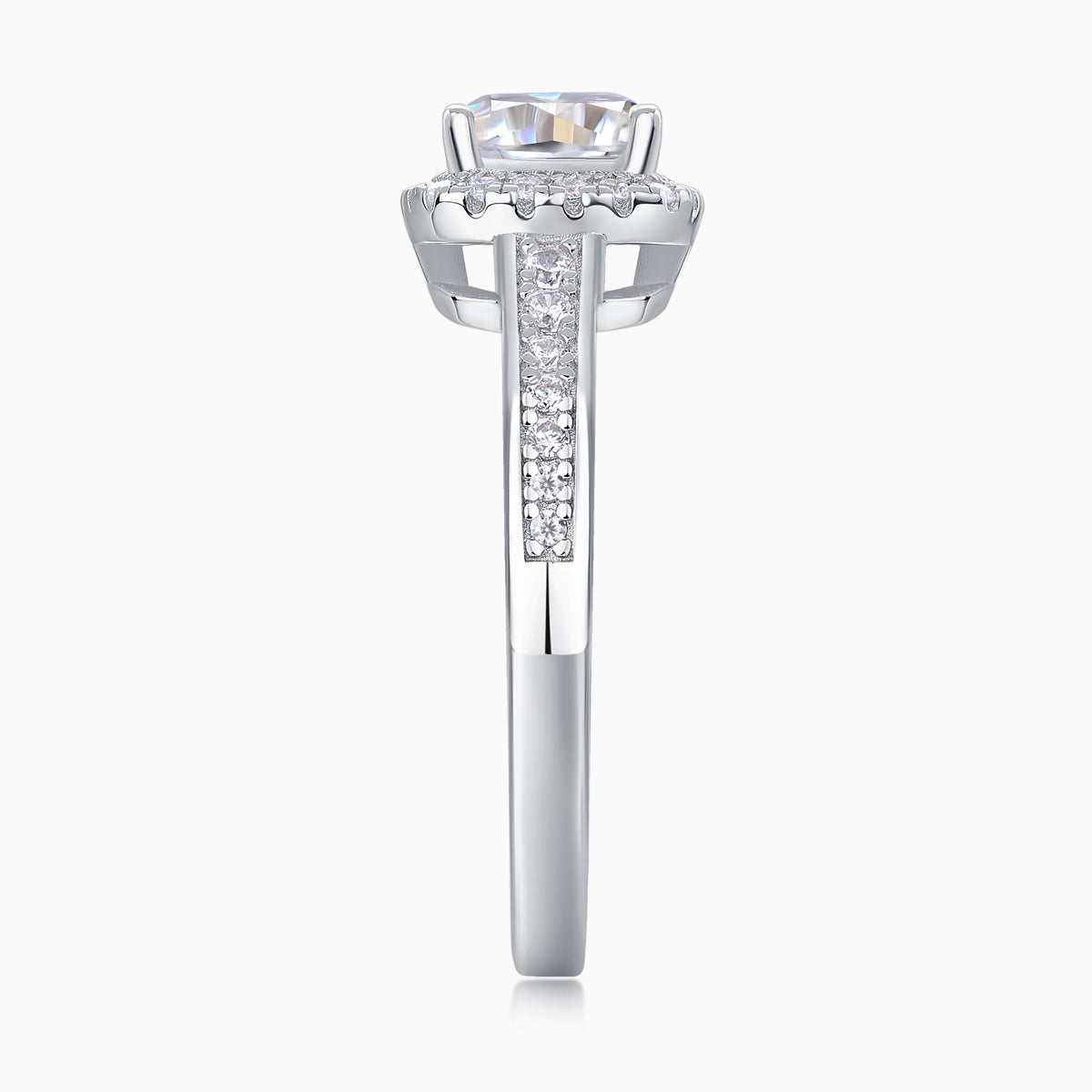 Asscher Cut Moissanite Ring - Ceerom