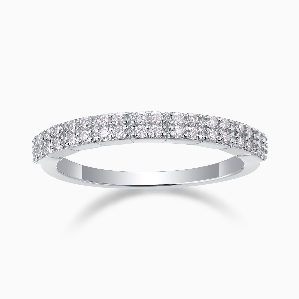 Half A Row of  Moissanite Band Ring - Ceerom