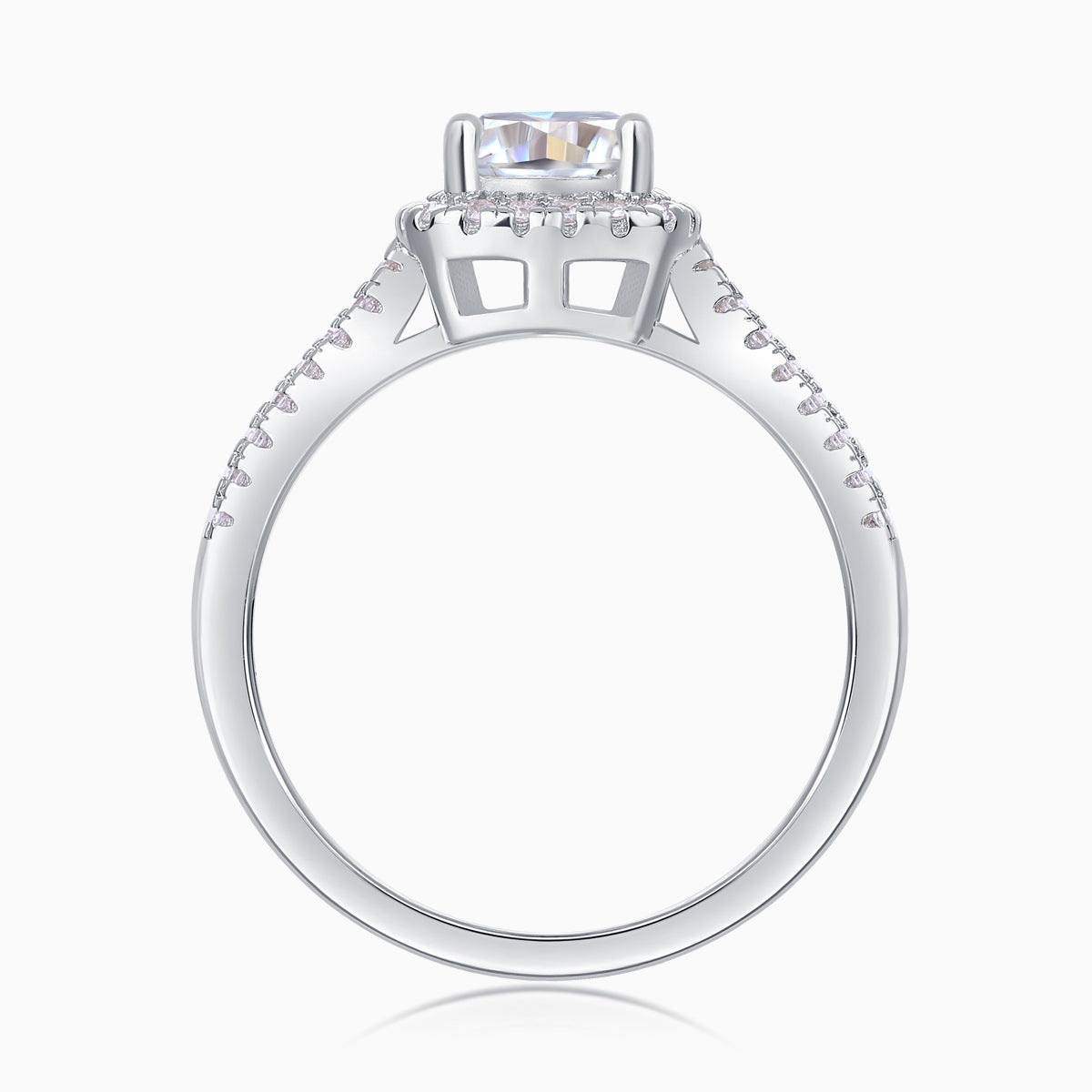 Asscher Cut Moissanite Ring - Ceerom