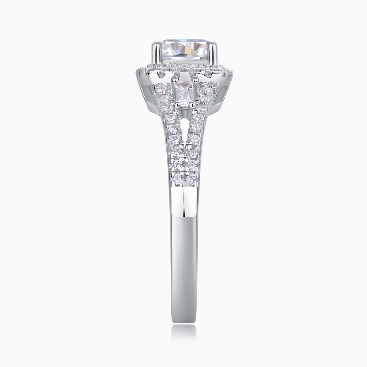 Asscher Cut Moissanite Ring - Ceerom