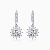 Round Moissanite Drop Earrings - Ceerom