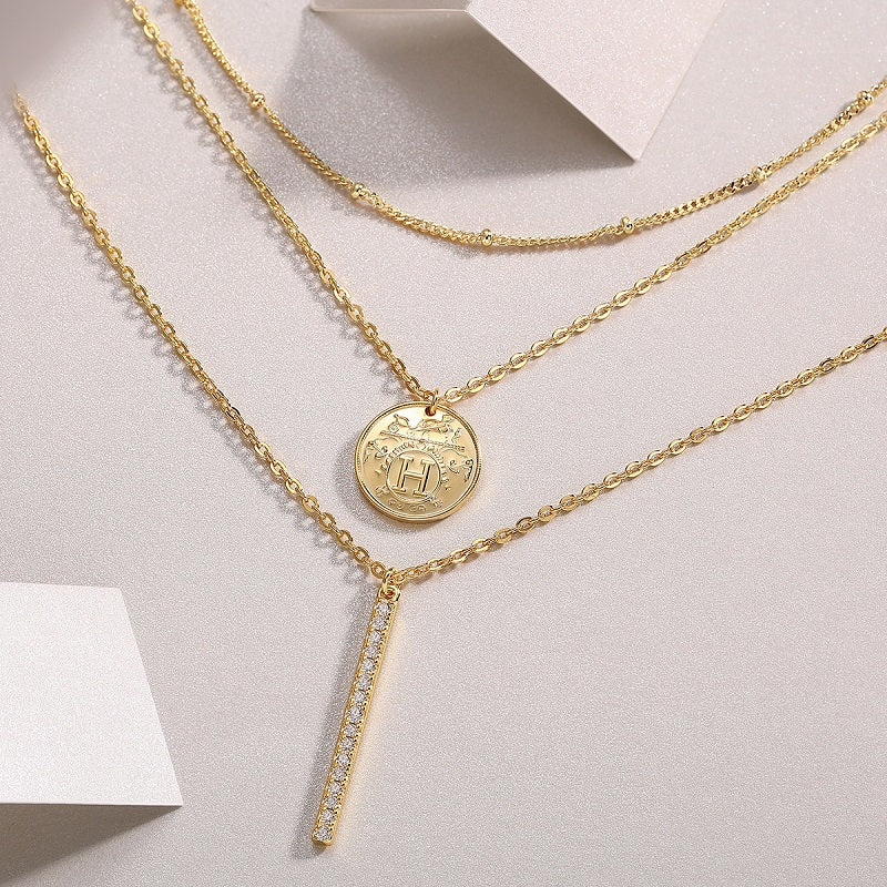 Moissanite Pendant Triple Necklace - Ceerom