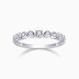 Boho Moissanite Wedding Stacking Band Ring