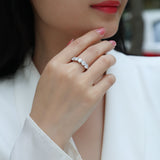 5-Stone Round Moissanite Band Ring