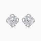 Star Halo Moissanite Stud Earring