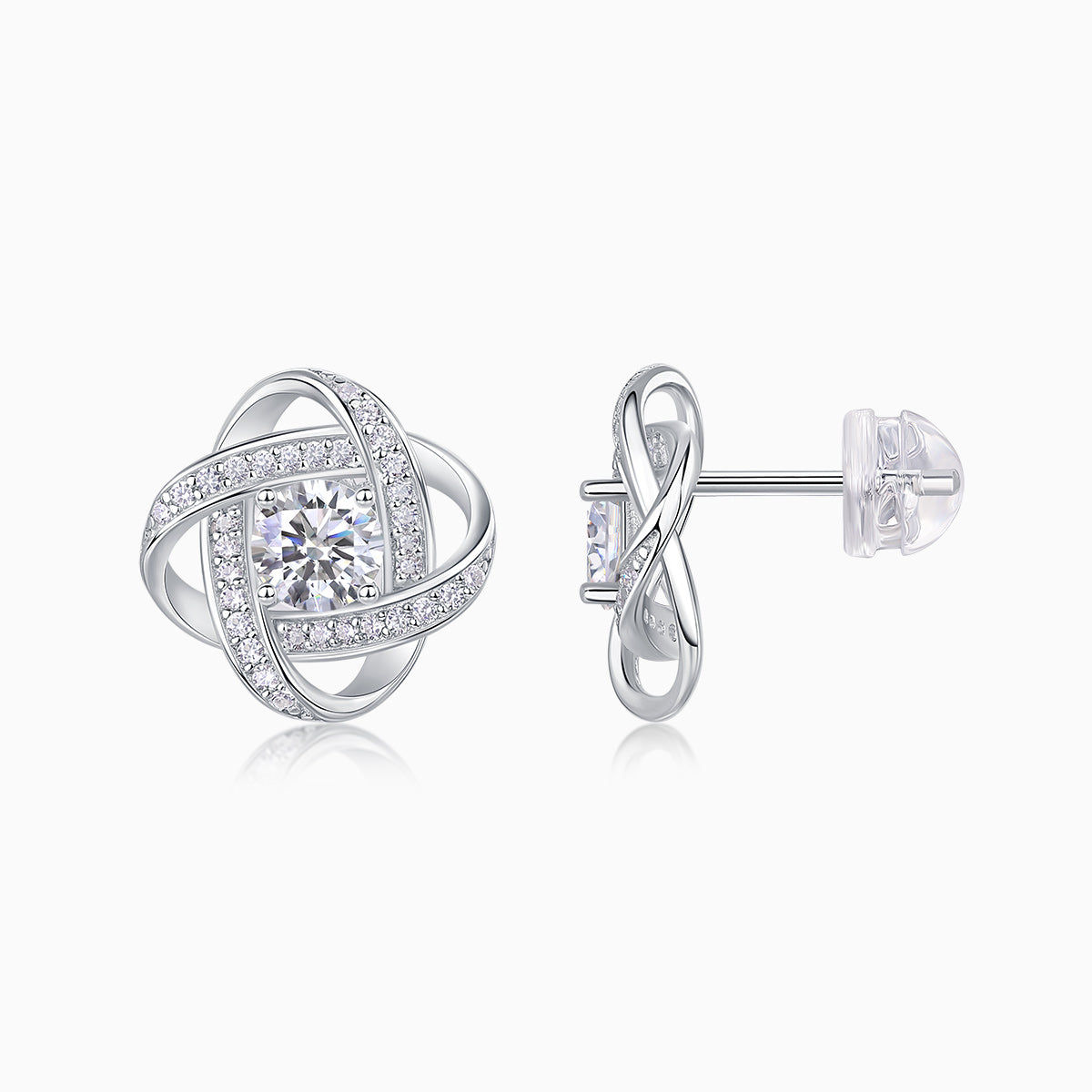 Star Halo Moissanite Stud Earring - Ceerom