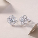 Star Halo Moissanite Stud Earring