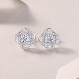 Star Halo Moissanite Stud Earring