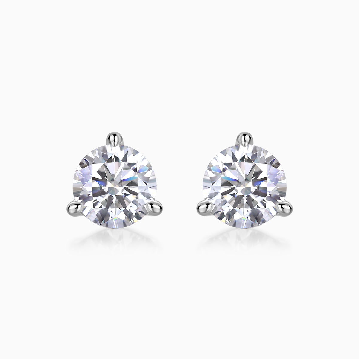 Round Moissanite Stud Earrings - Ceerom