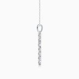 Round Moissanite Cross Pendant Necklace - Ceerom