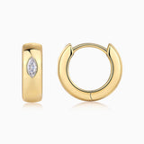 Marquise Cut Hoop Earrings